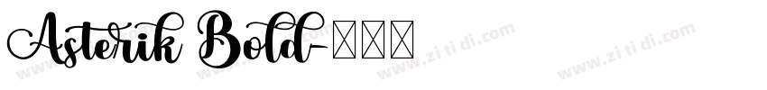 Asterik Bold字体转换